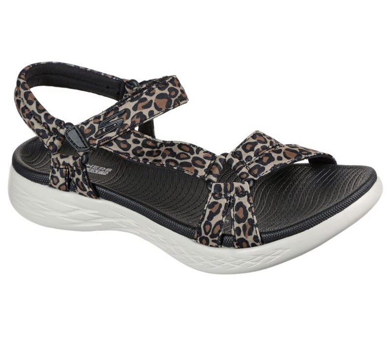 Skechers On The Go 600 - Safari Girl - Womens Sandals Leopard [AU-NJ9847]